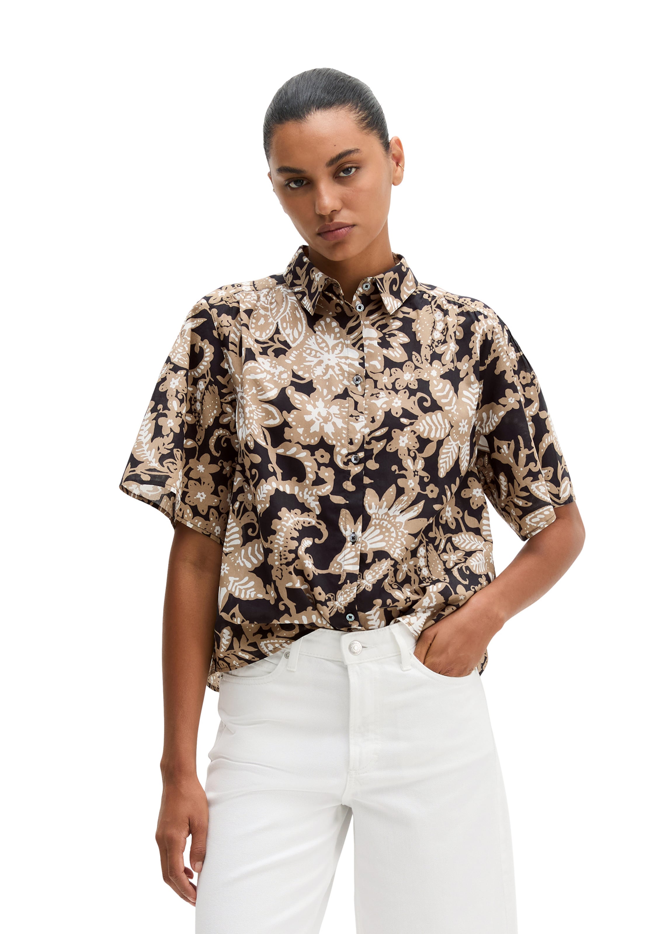 Marc O'Polo Blouse in Beige: front