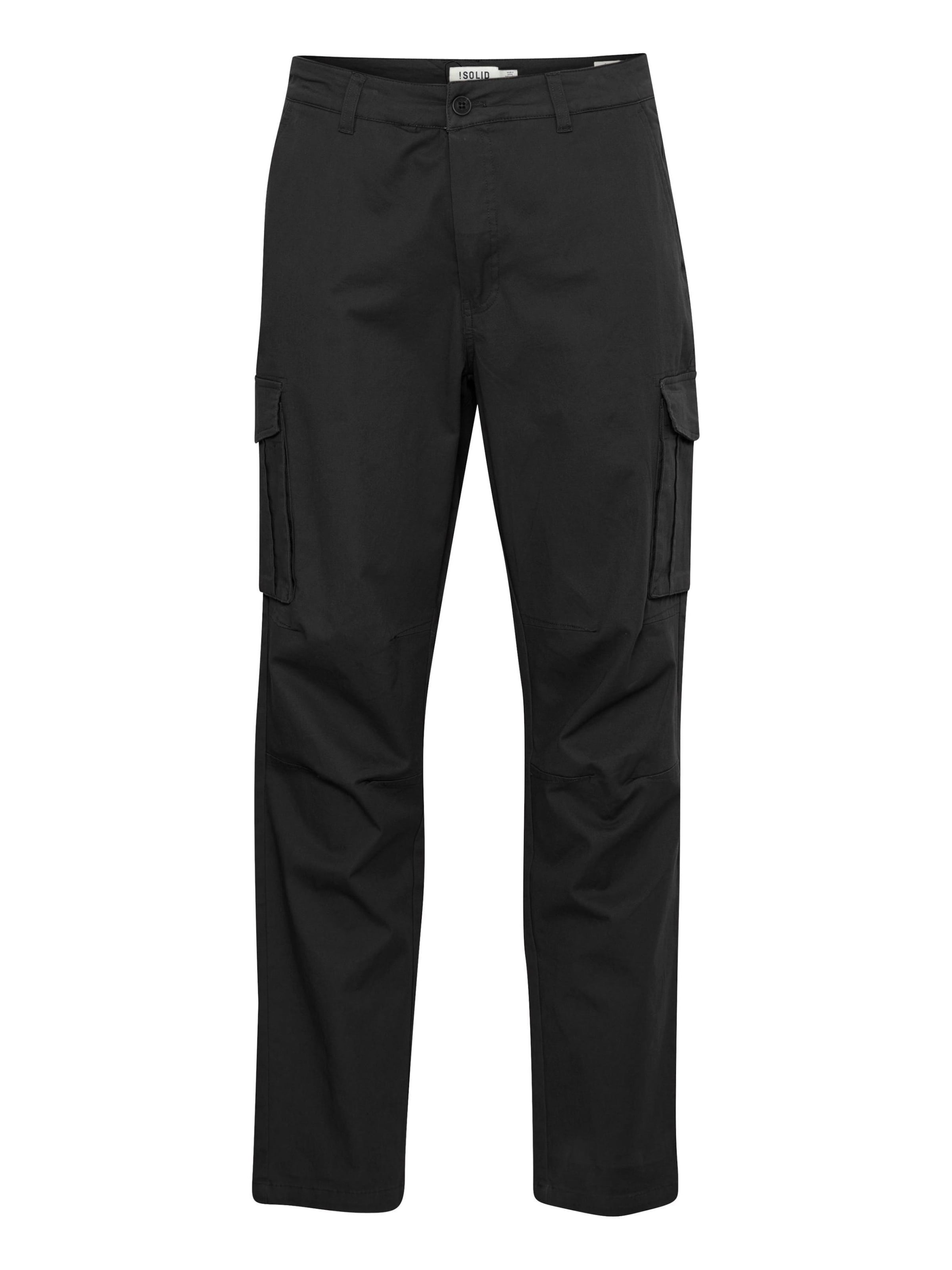 !Solid Regular Cargohose ' Joe ' in Schwarz: Vorderseite