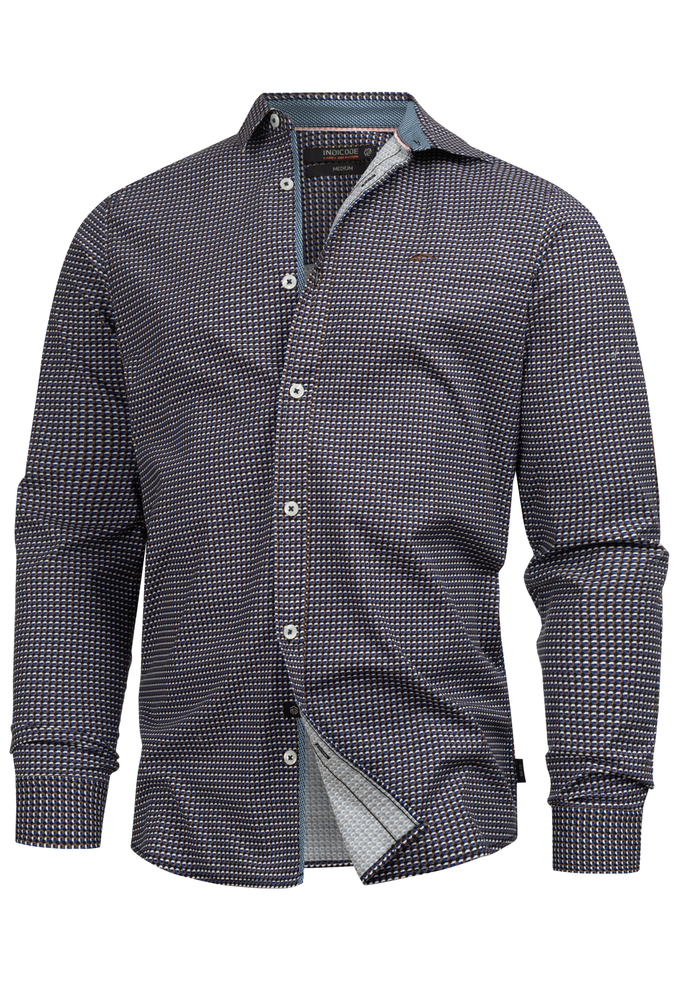 INDICODE JEANS Hemd in Blau: Vorderseite