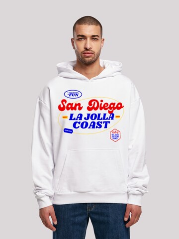 Sweat-shirt 'San Diego' F4NT4STIC en blanc : devant