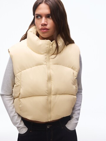 Bershka Bodywarmer in Geel: voorkant