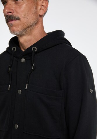 DreiMaster Vintage - Sudadera con cremallera 'Takelage' en negro