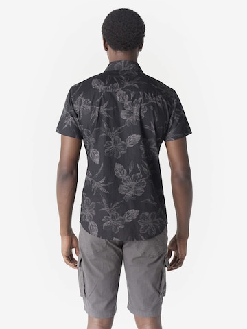KOROSHI Slim fit Button Up Shirt in Black