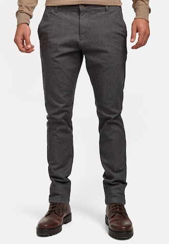 INDICODE JEANS Regular Chino 'Asher' in Grijs: voorkant