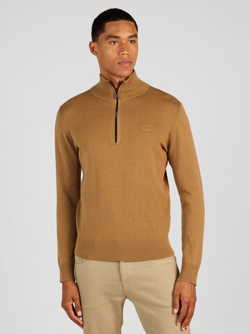 BOSS Sweater 'Kanobix' in Beige: front