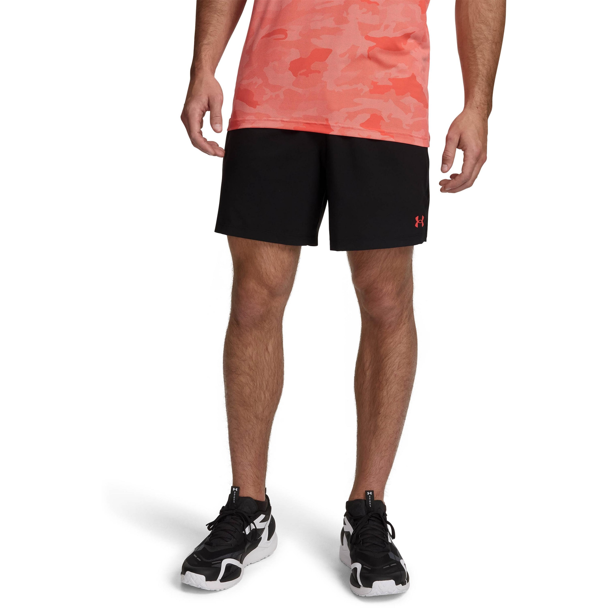 UNDER ARMOUR Regular Sports trousers in Black: front