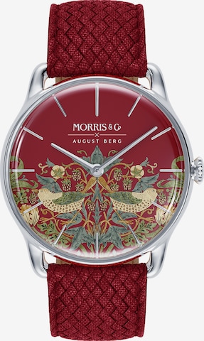 August Berg Analoog horloge in Rood: voorkant