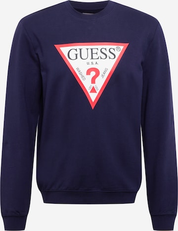 GUESS Sweatshirt 'Audley' in Blue: front