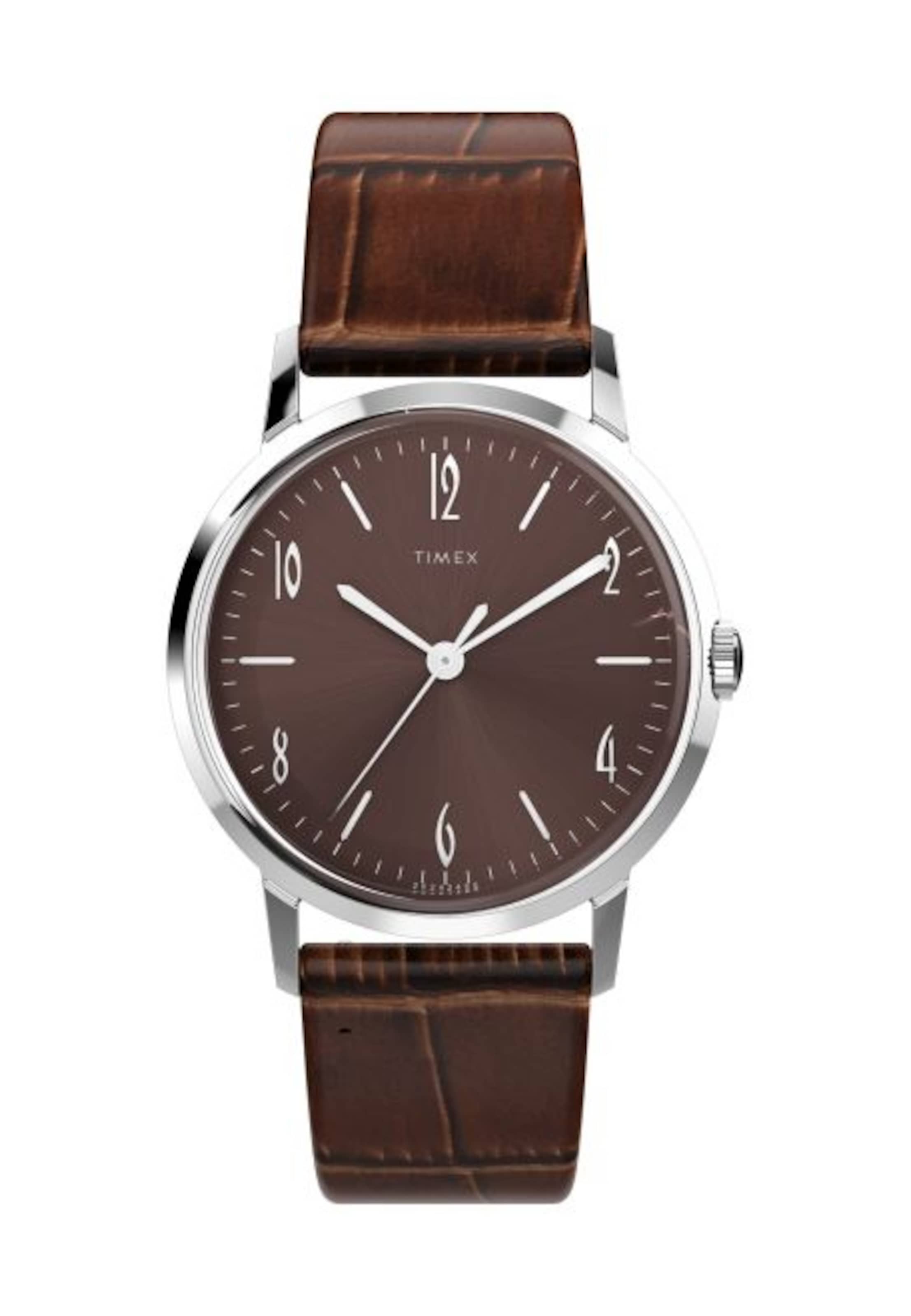 TIMEX Analog Watch 'Marlin Handwind' in Brown: front