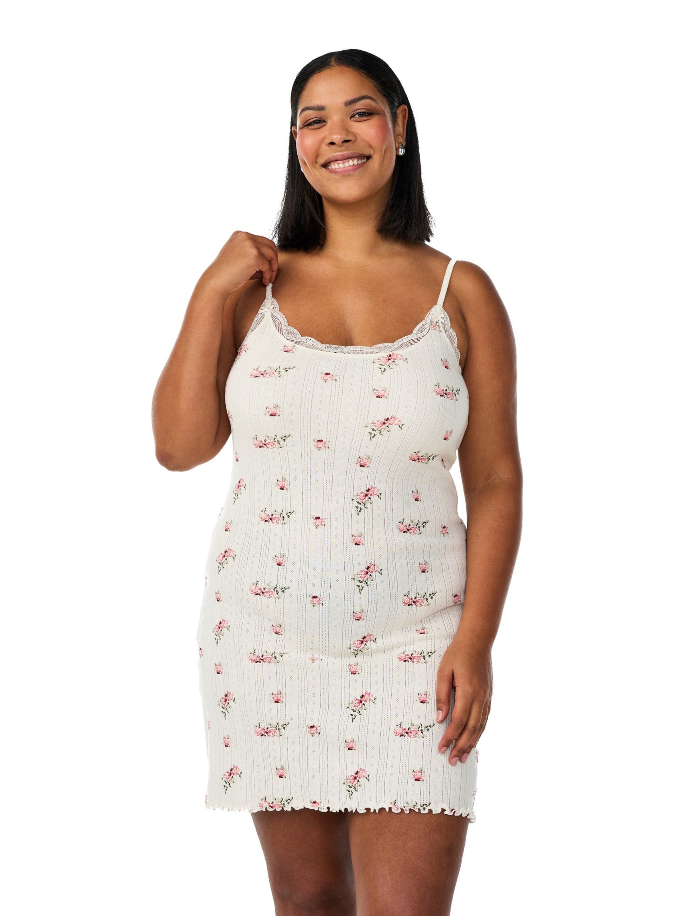 Zizzi Нощница 'Mpointy' в бяло: отпред