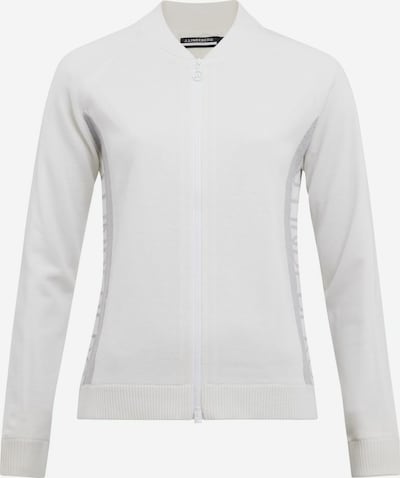 J.Lindeberg Sportstrickjacke 'Dina' in grau / weiß, Produktansicht