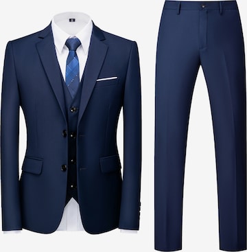 YOUTHUP Slim fit Suit 'Terzett' in Blue: front