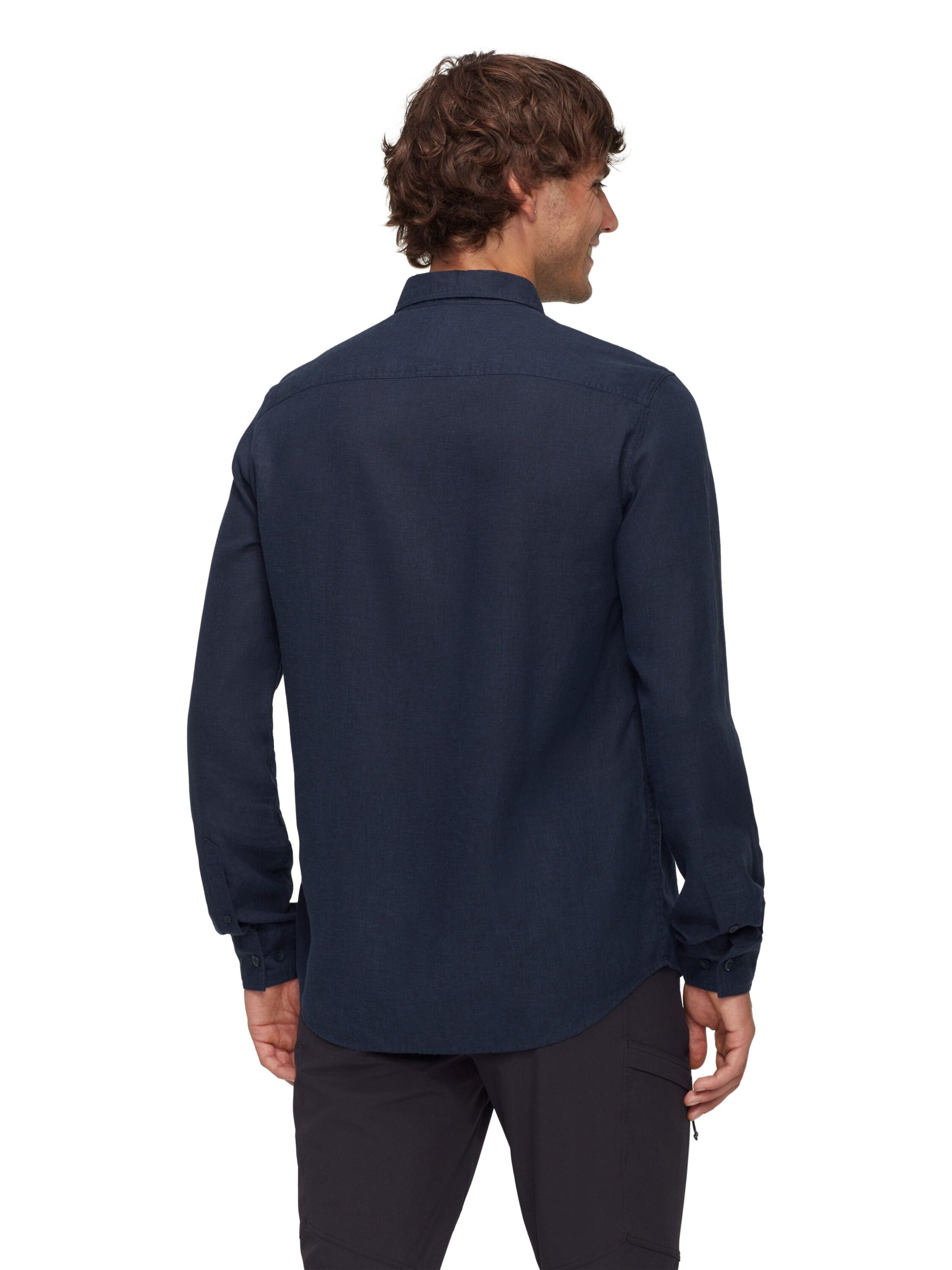MAMMUT Regular fit Athletic Button Up Shirt 'Alvra Summer' in Blue
