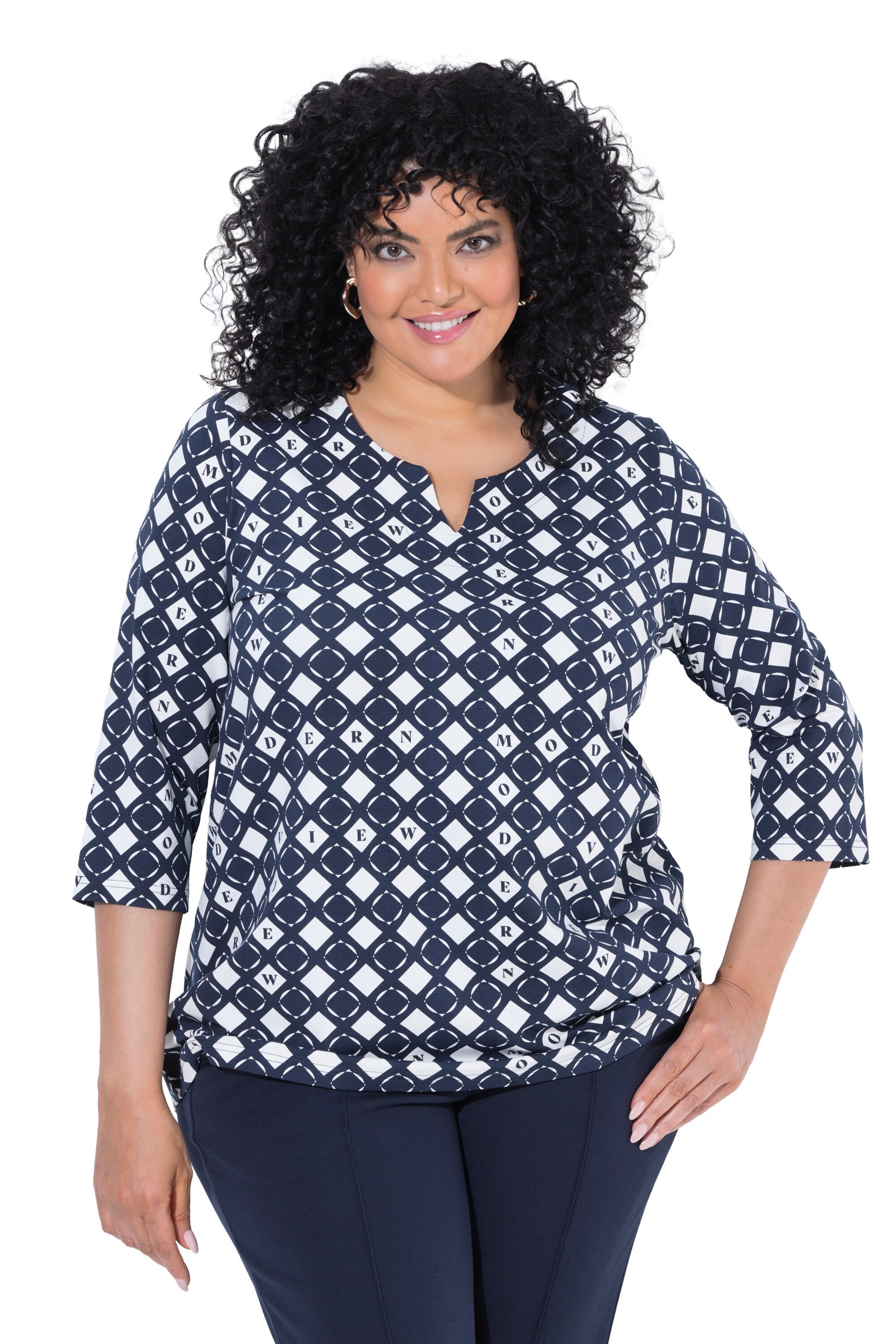 Ulla Popken Shirt in Blau: Vorderseite