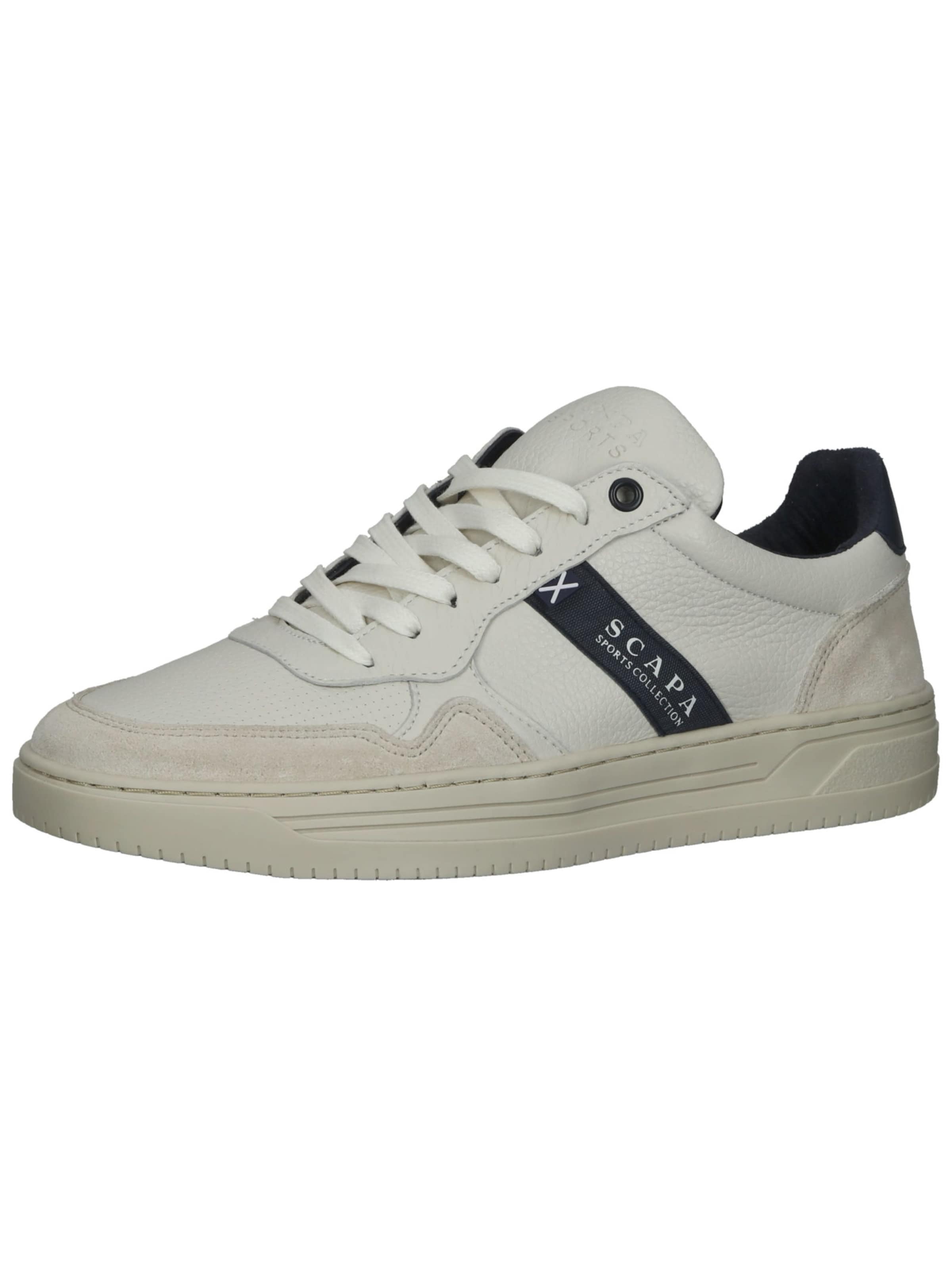 Baskets basses SCAPA en blanc : devant