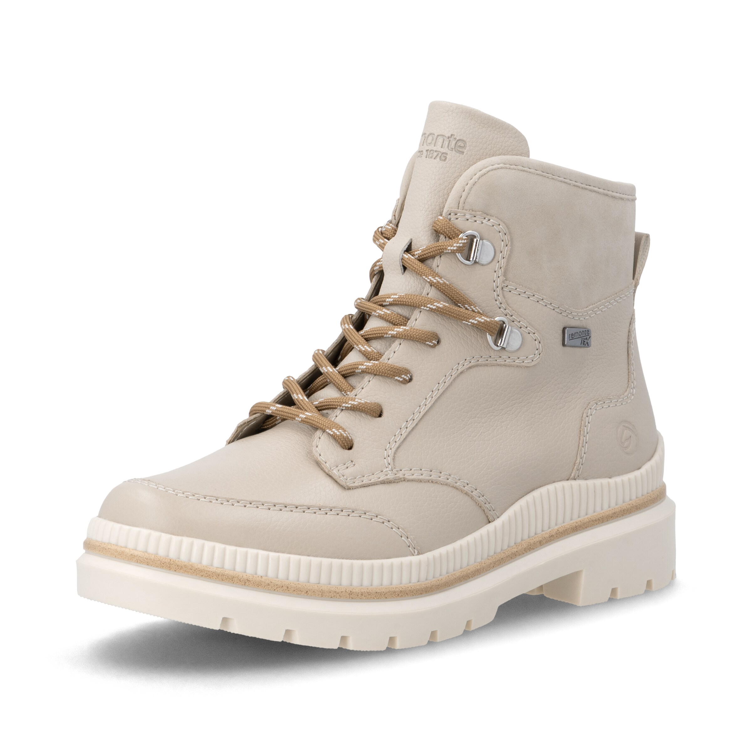 REMONTE Schnürstiefelette in Beige: Vorderseite