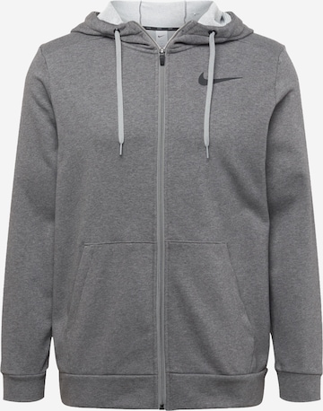 NIKE Sportsweatjacke in Grau: predná strana