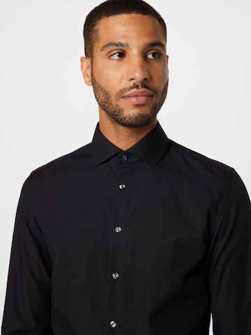 juoda SEIDENSTICKER Priglundantis modelis Dalykinio stiliaus marškiniai