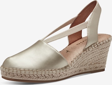 Espadrillas di TAMARIS in oro: frontale