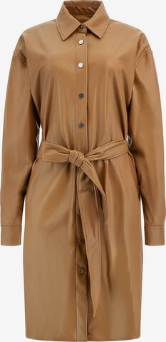 GUESS Shirt Dress in Brown: front