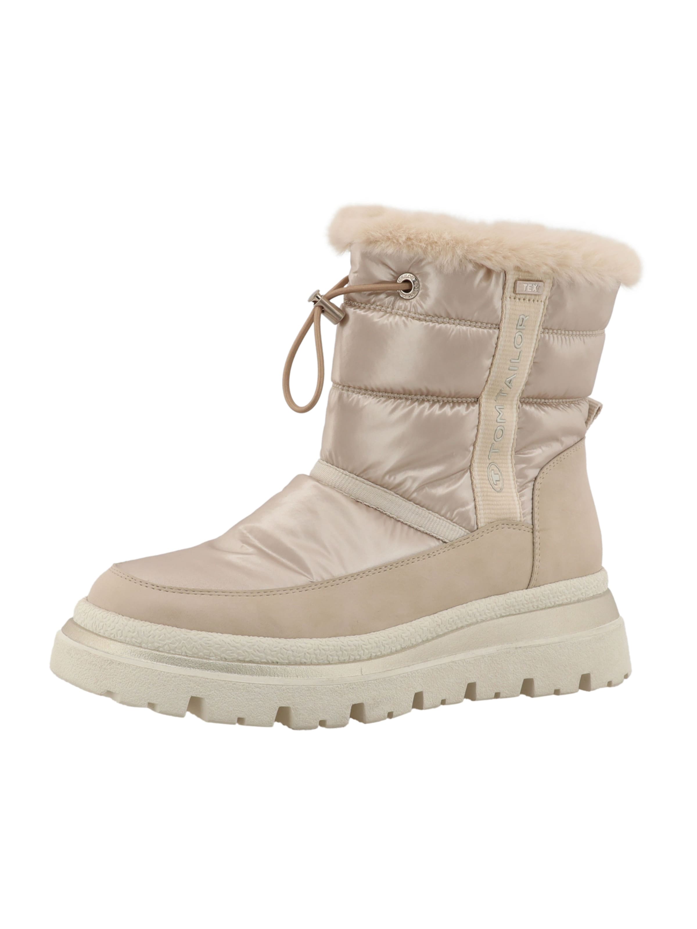 TOM TAILOR Snowboots in Beige: voorkant