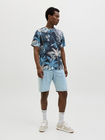 JACK & JONES Shirt 'JJHAWAII' in Blue