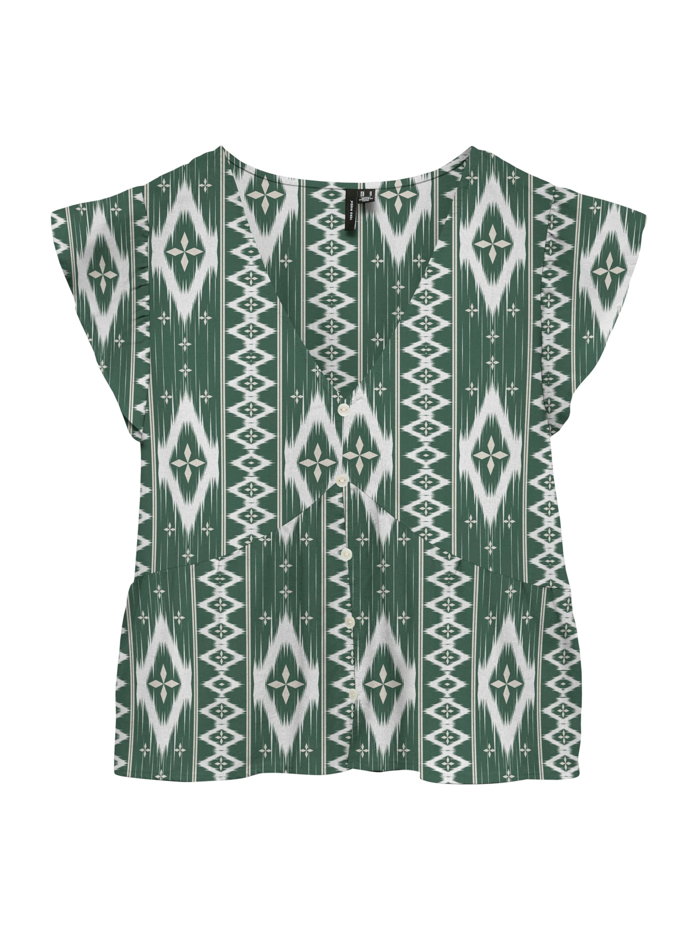 VERO MODA Blouse 'VMMYMILO' in Groen: voorkant
