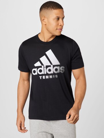 ADIDAS PERFORMANCE - Camisa funcionais 'Aeroready Graphic' em preto: frente