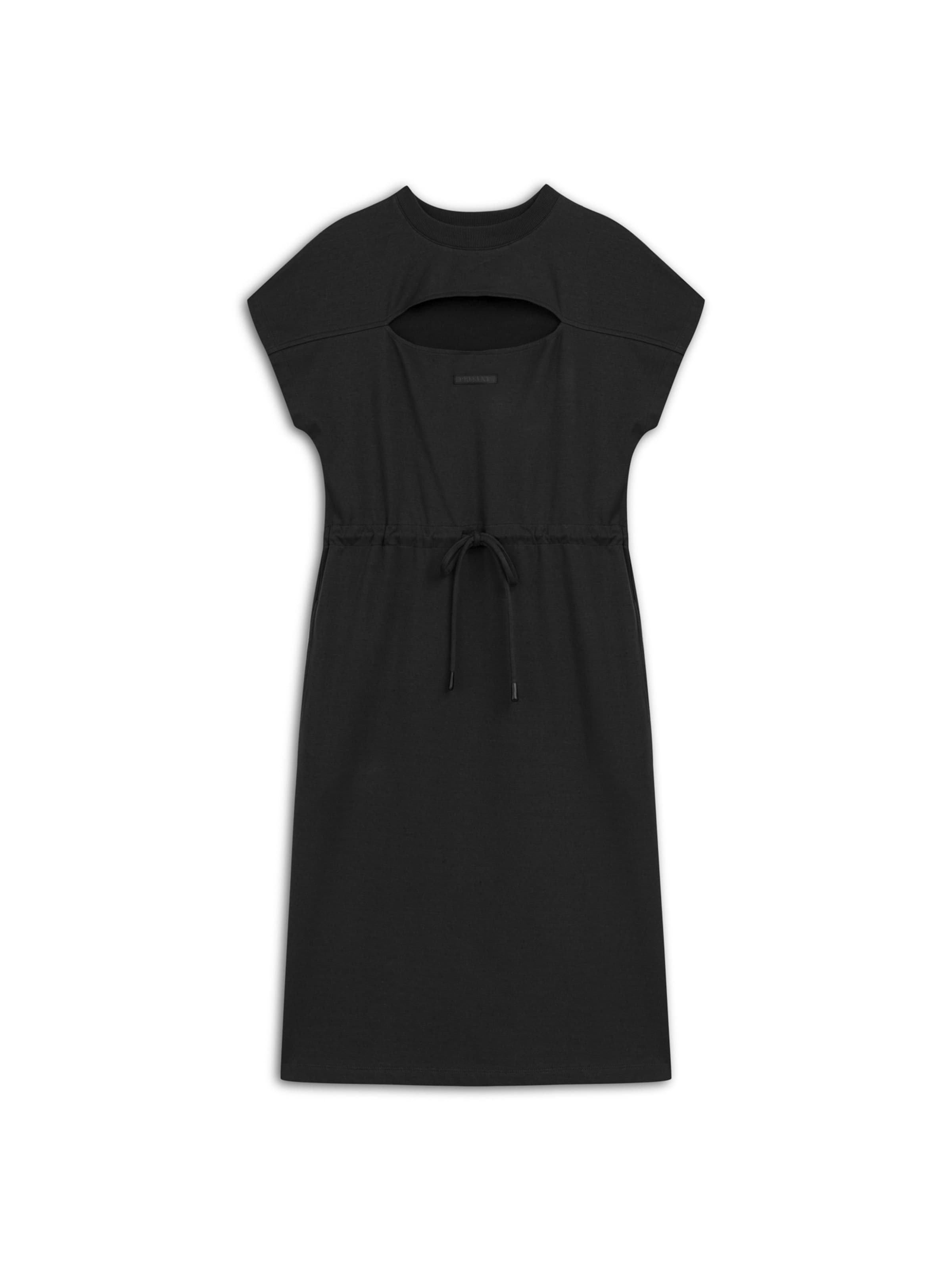 Twist Kleid in Schwarz: Vorderseite