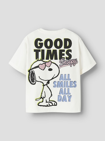 NAME IT Tričko 'NKFDYLANA SNOOPY' – bílá