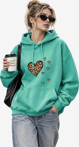 GORHEY Sweatshirt in Grün: Vorderseite