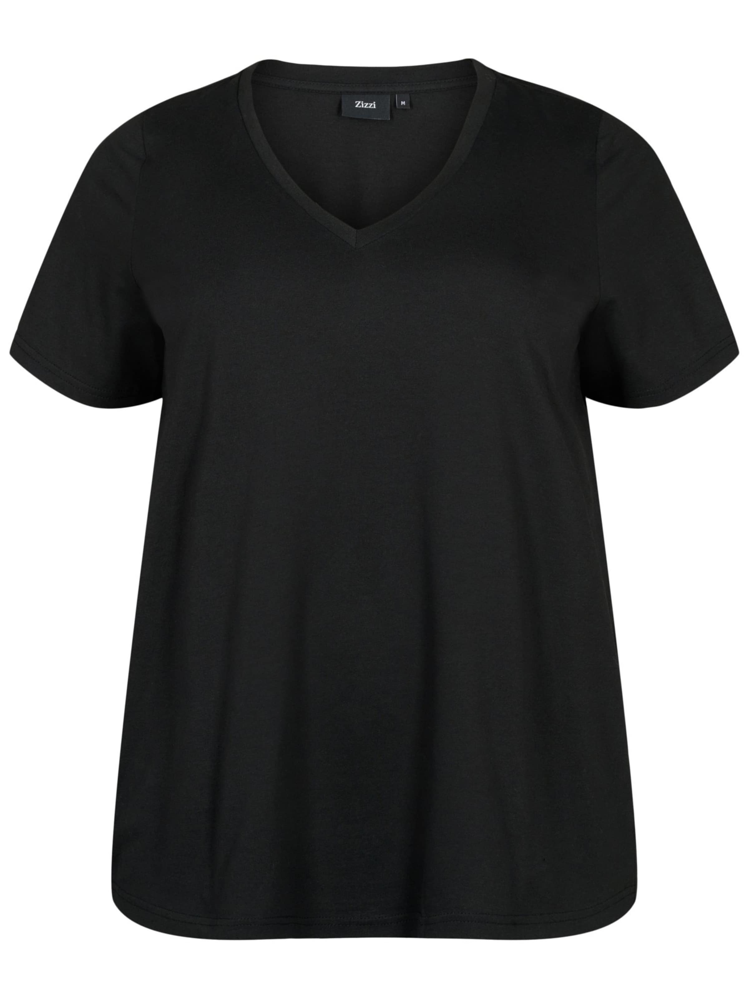 Zizzi Shirts 'Mkatja' i sort: forside