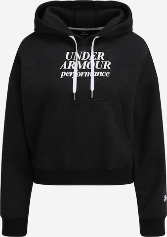 UNDER ARMOUR Sportief sweatshirt 'Essential' in Zwart: voorkant
