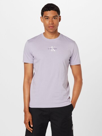 Calvin Klein Jeans T-Shirt in Lila: Vorderseite