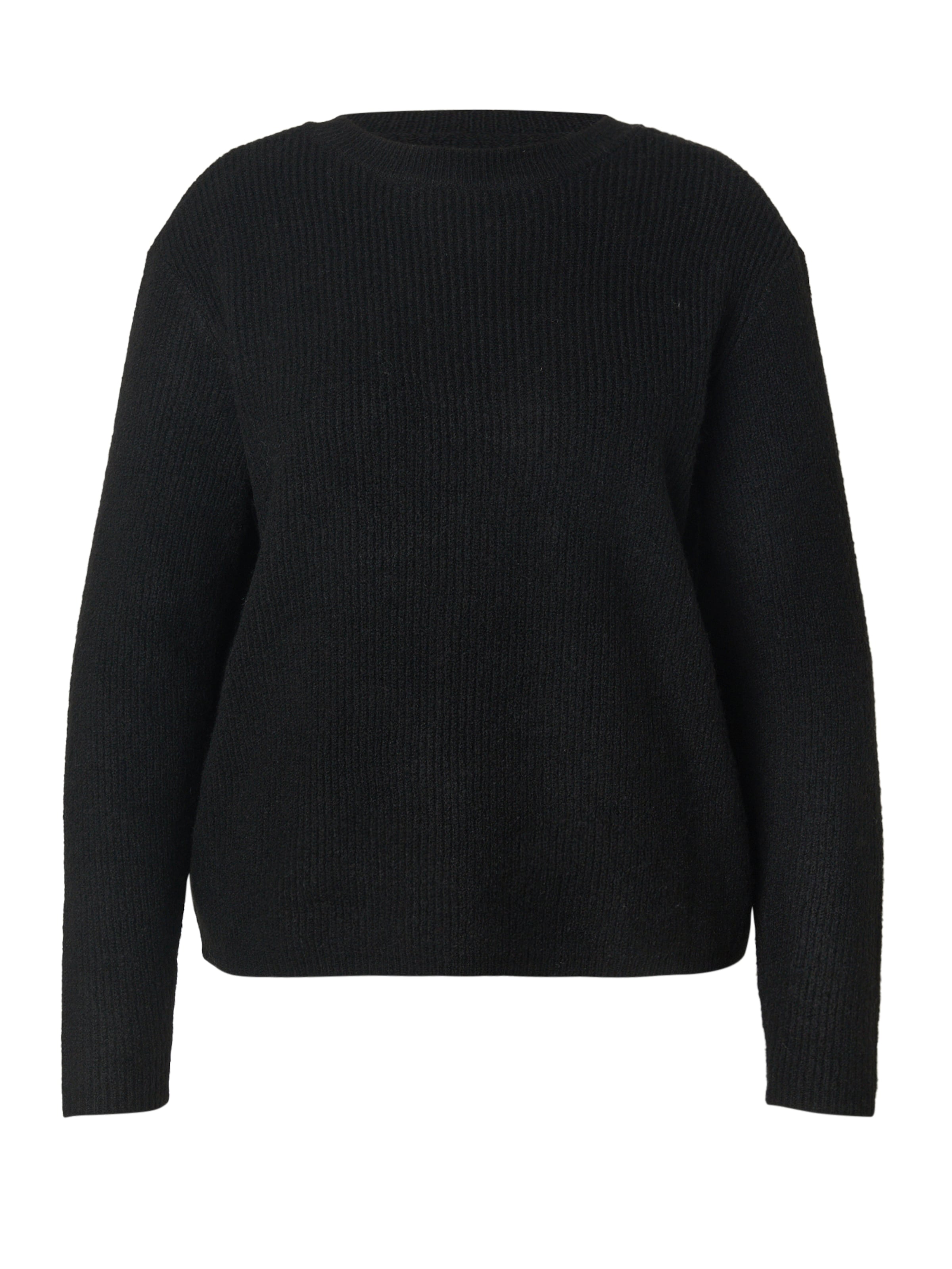 PIECES Curve Вязаная кофта 'PCSILLY' в Черный