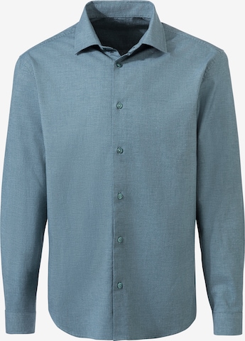 Chemise business H.I.S en bleu : devant