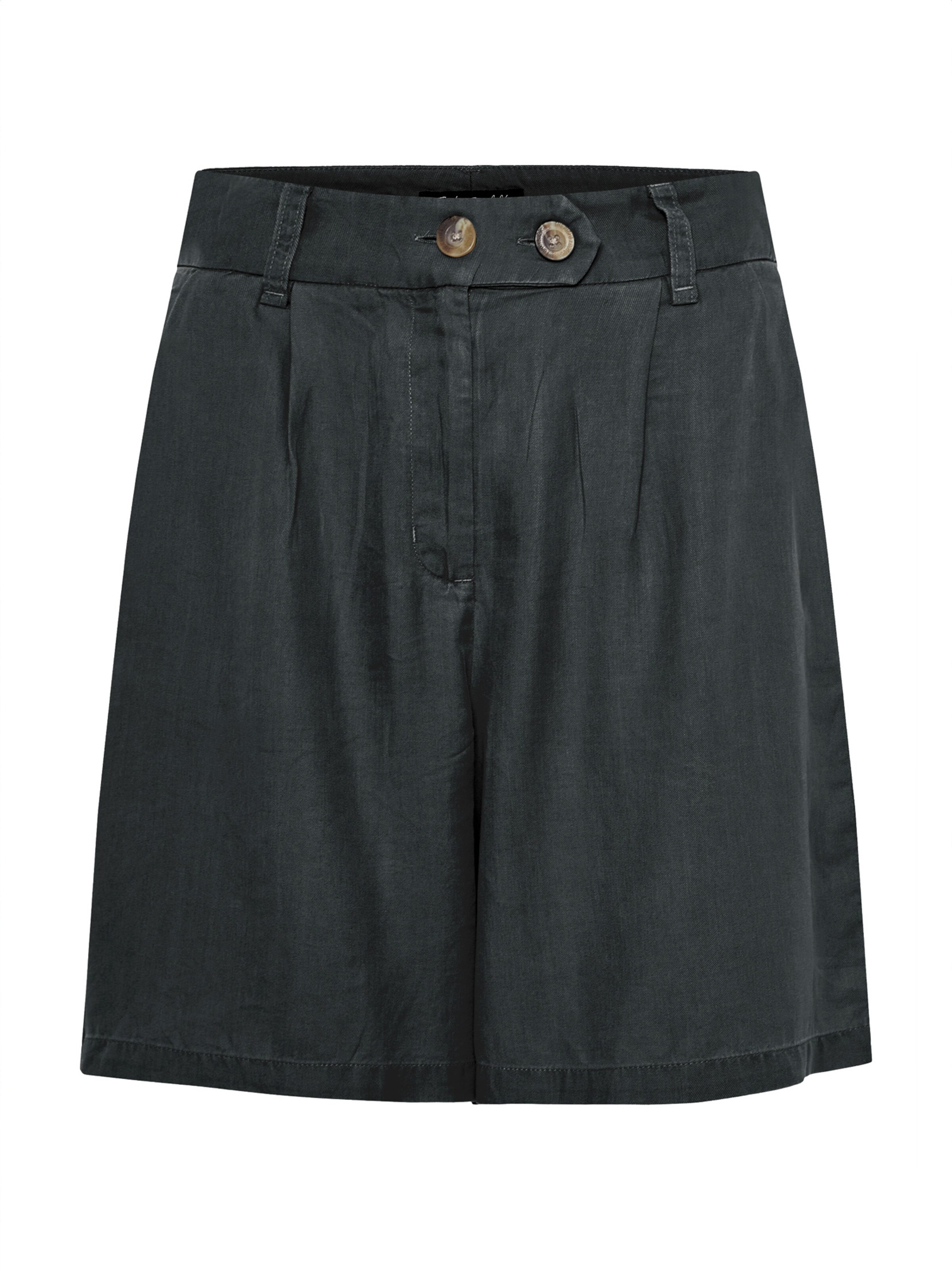 Funky Buddha Široký strih Plisované nohavice - Čierna