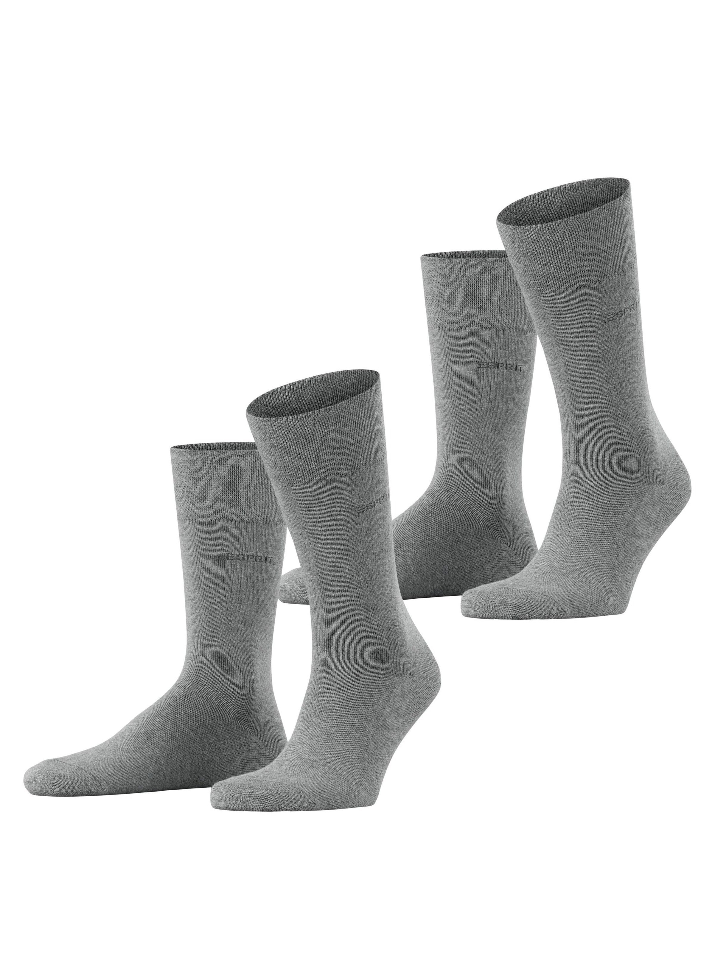 ESPRIT Socks 'Basic Easy 2-Pack' in Grey: front