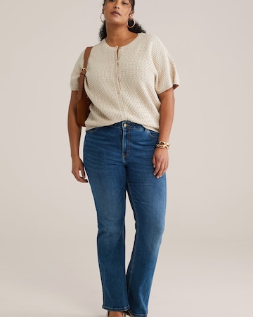 WE Fashion Плетена жилетка в бежово