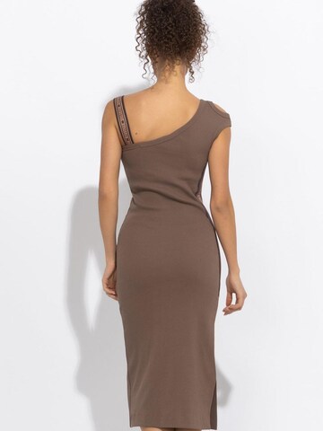 JIORO Dress 'ESSENTIALS' in Brown