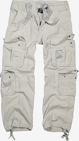 Brandit Cargo Pants in White: front