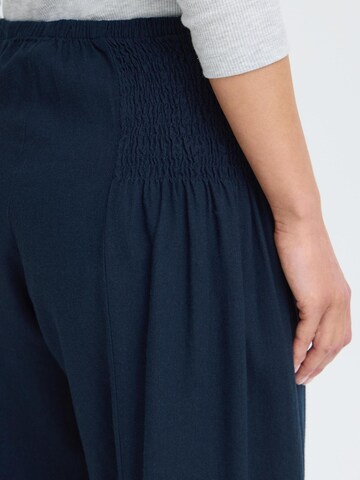 Oxmo - Loosefit Pantalón ' OXNInna Linen Mix Relaxed Fit ' en azul