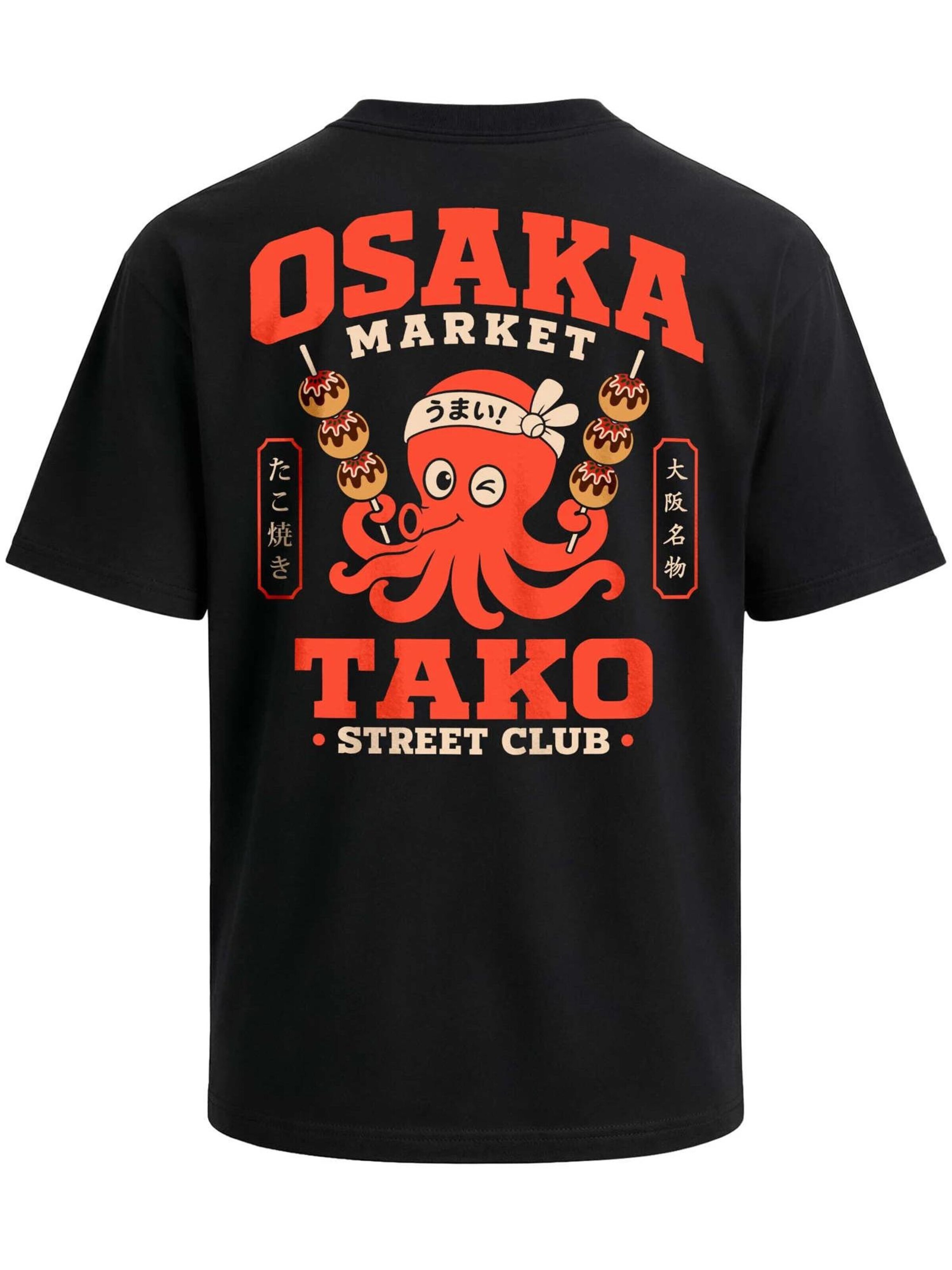 Neverless Shirt 'Osaka Market' in Black: front