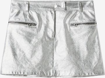 Bershka Skirt in Silver: front