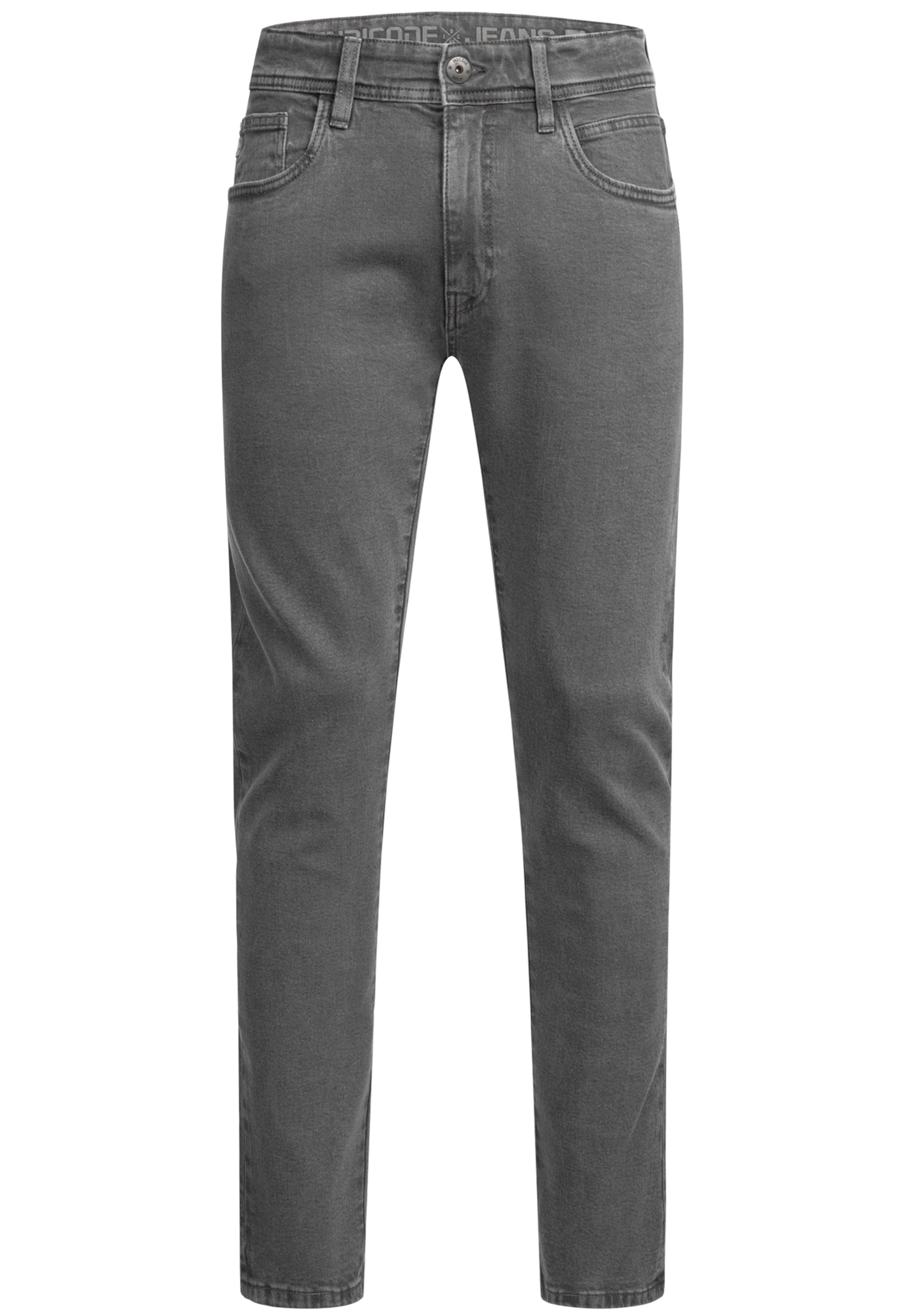 INDICODE JEANS Regular Jeans in Grey: front