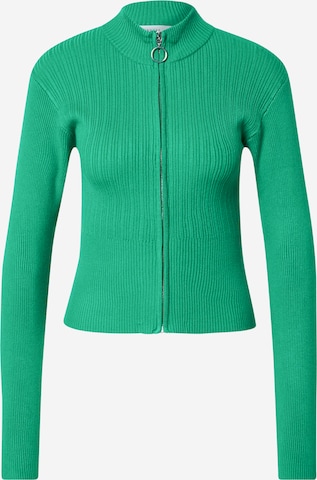 Warehouse Knit cardigan in Green: front