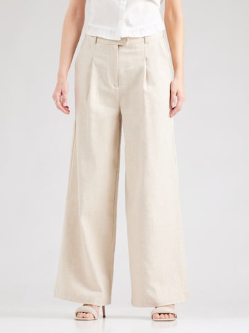 Soft Rebels Wide leg Pleat-front trousers 'Kendra' in Beige: front