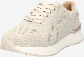 TOM TAILOR - Zapatillas deportivas bajas en beige: frente