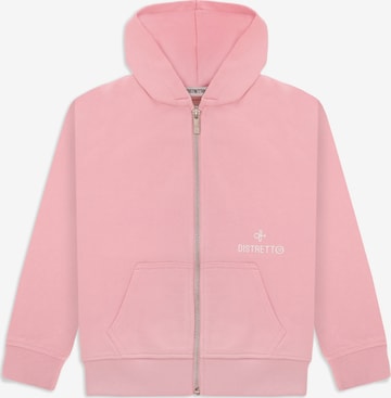 Distretto12 Zip-Up Hoodie 'LISBONA' in Pink: front
