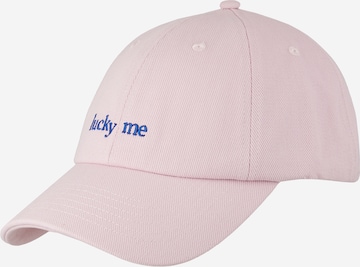 Cappello da baseball 'Katrin' di ABOUT YOU x Laura Giurcanu in rosa: frontale